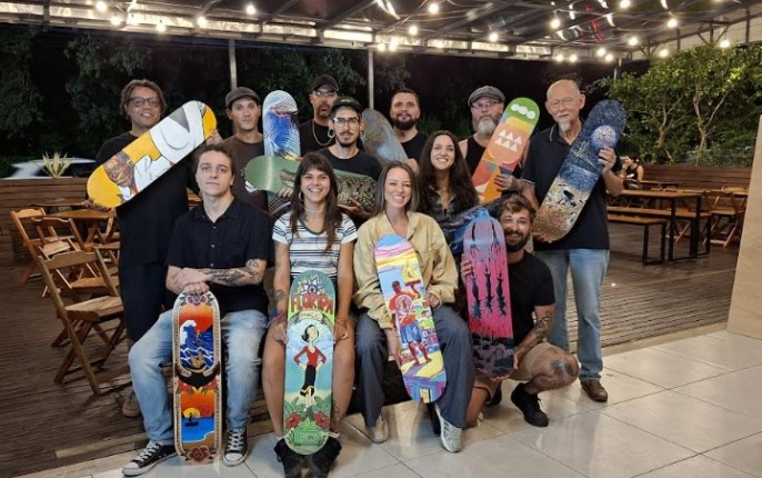 Skate Art une arte, esporte e ação social em exposição em Florianópolis