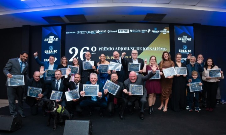 Prêmio Adjori/SC celebra excelência do jornalismo catarinense