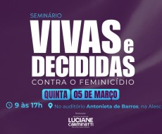 Evento inédito debate feminicídios em SC