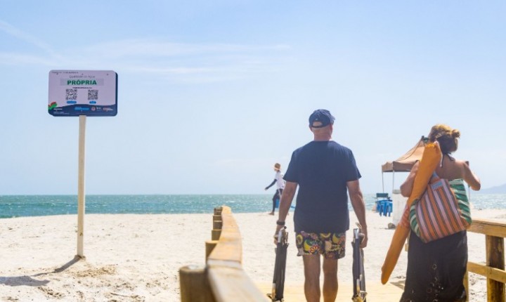 Mais de 78% das praias de SC estão próprias