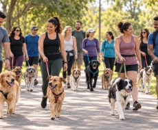 Cãominhada beneficente reúne pets e tutores em Biguaçu