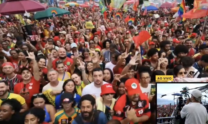 Apoiadores de Lula lotam praia de Capacabana 