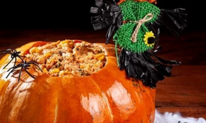 Moranga recheada transforma Halloween em refeição inesquecível