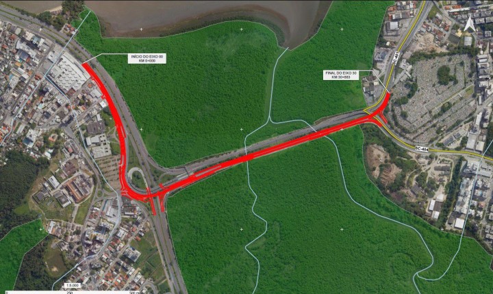 Novo elevado promete aliviar trânsito rumo ao Norte da Ilha