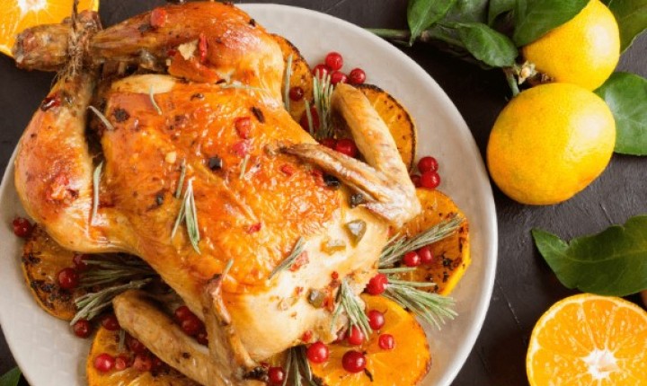 Laranja e mel renovam o sabor do peru tradicional