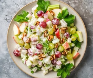 Salada Waldorf combina frutas, crocância e história centenária