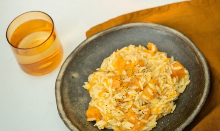 Risoni de abóbora reinventa o preparo clássico do risoto