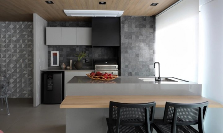 Cinza vira tendência em cozinhas modernas