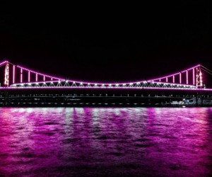 Ponte Hercílio Luz ganhará iluminação roxa  