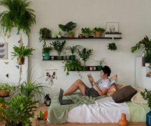 Pouco espaço não impede de ter um cantinho verde
